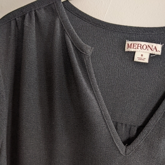 merona Black Dress Midi Small - Picture 4 of 6